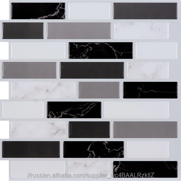 Высококачественная муранская Металлическая черная серая и белая декоративная мозаичная плитка для кухни