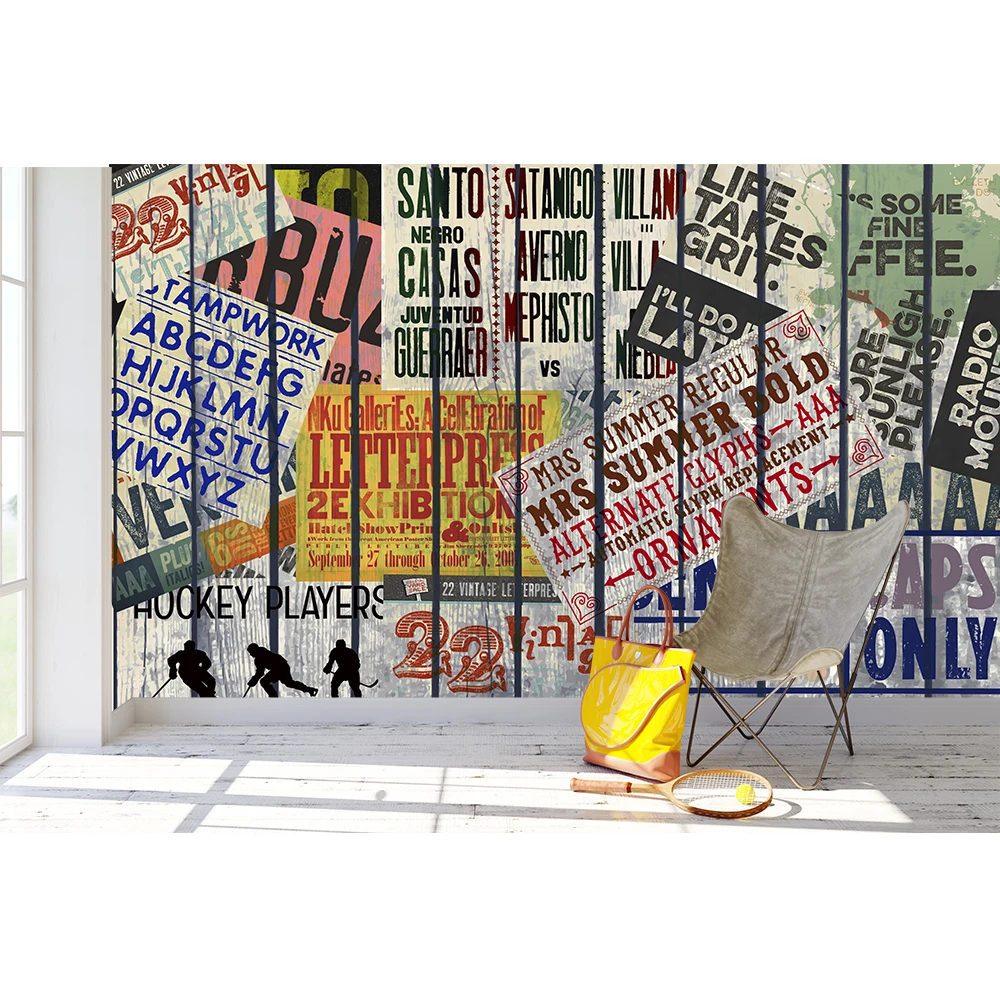 Custom Self Adhesive Wallpaper Living Room Bedroom Photo 3d Stereo Europe Retro Vintage Peel And Sticker Wallpaper