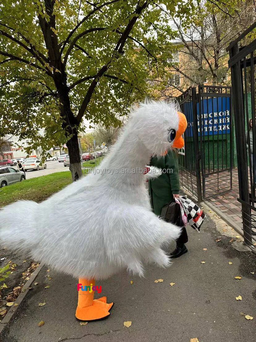 2/2.6 Meter Customized Animal Inflatable Goose Mascot Costume with Bow Tie