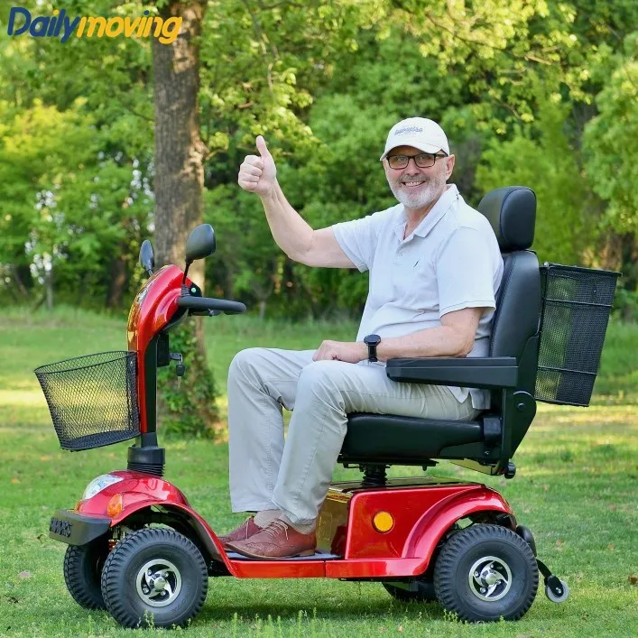 Portable Light 4 Wheel Foldable Electric Mobility Scooters for Elderly