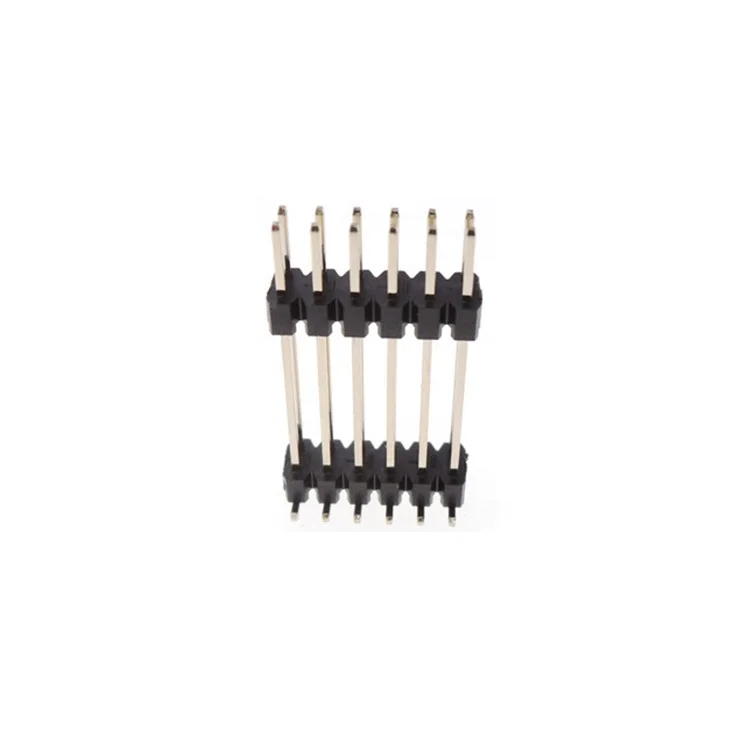 
China Reliable Manufacturer 1.27mm 2.0mm 2.54mm pitch double row double insulator SMT SMD Vertical Male Pin Header Connector 