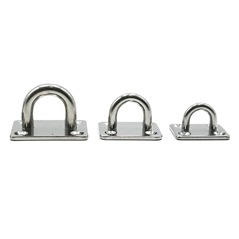 Anchor Mount Great for Yoga Swings Hammocks/Boat Rigging/Marine Deck Hardware 304 Stainless Steel Square Eye plates
