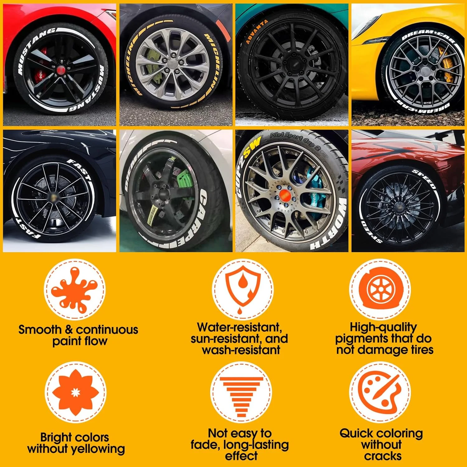 SP112 Tyre Pen Permanent Waterproof Ink for Car Vehicle Motorcycle Tyre Tire Marker