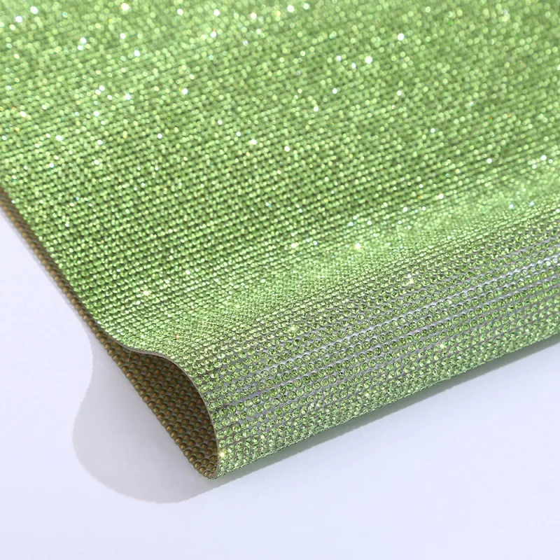 Decoration Clothes Accessories Hot Fix Mesh Sheet Crystal Rhinestone Heat Transfer Rhinestone Sheet Mesh For Clothing