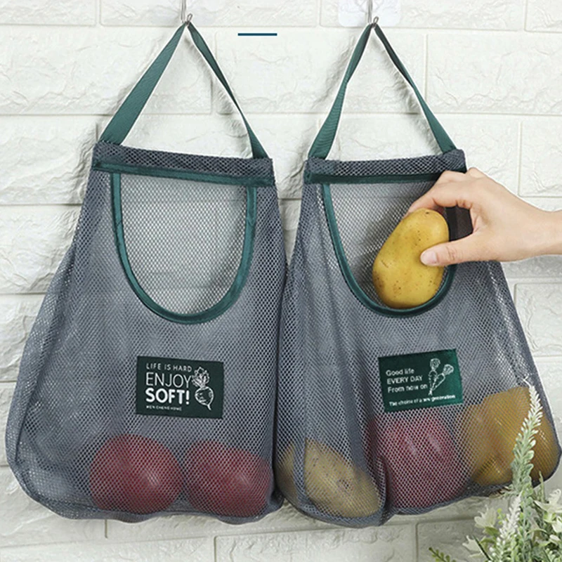 Kitchen  Hangable Bag Onion Fruit Vegetable Ginger Garlic Storage Bag Multifunctional Portable mesh Bag