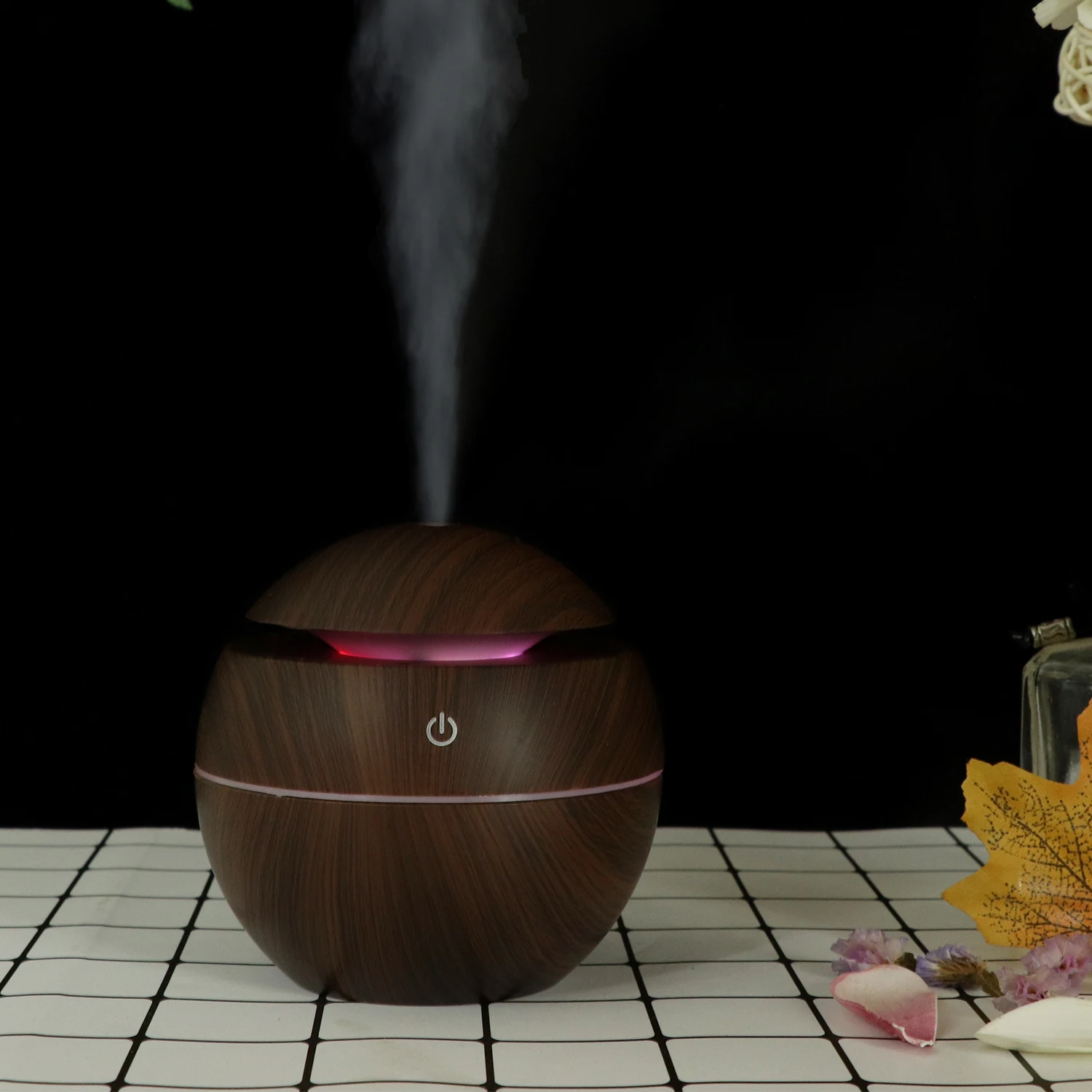 Hot Selling Portable USB Mini Aroma Essential Oil Diffuser Cool Mist Air Humidifier 7 Color LED Light For Home Bedroom Hotel