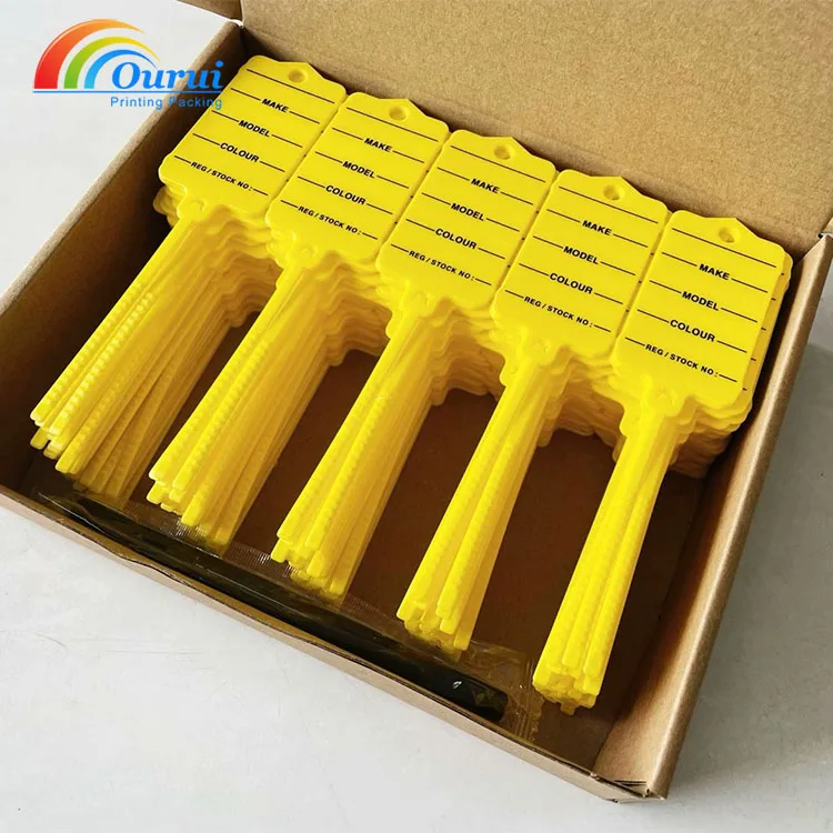 China factory Wholesale Security Plastic Seals Self-Locking Instruction Label Plastic car key tags