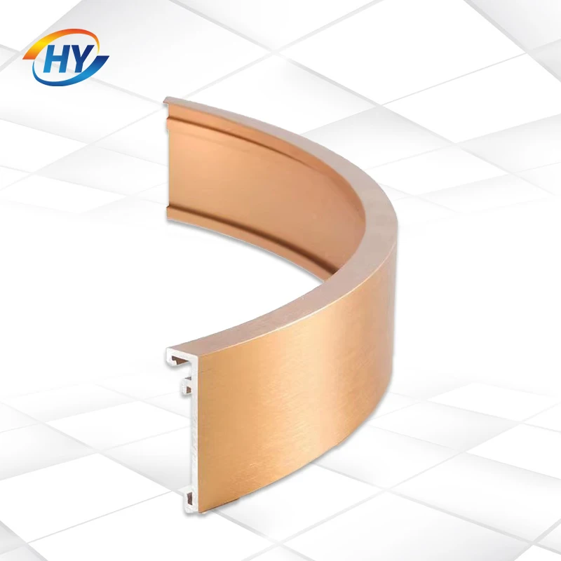 Custom All Kinds Of Bending Extrusion Aluminum Profile Round Shape Square Shape Powder Coated Aluminum Profile For Decoration