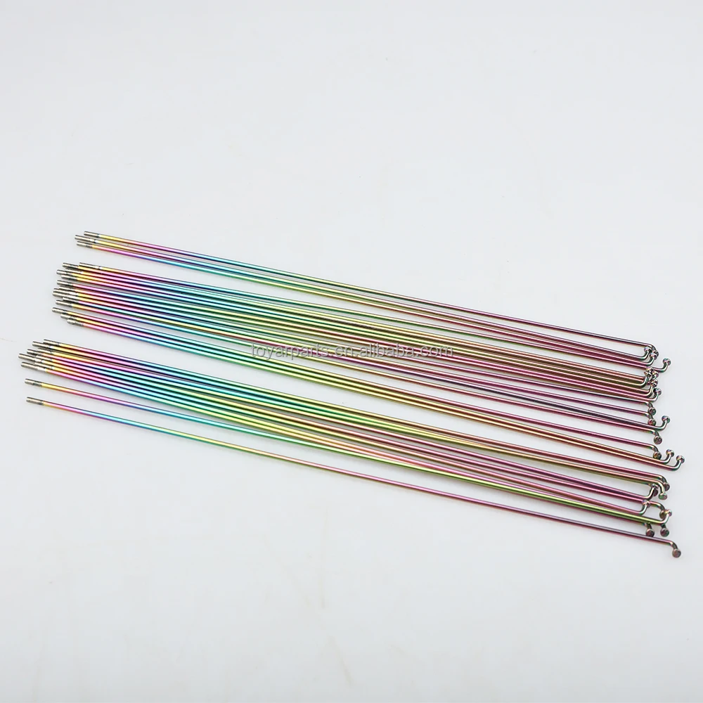 Rainbow Bicycle Spokes With Nipples Stainless Steel Bike Parts Cycling Accessories