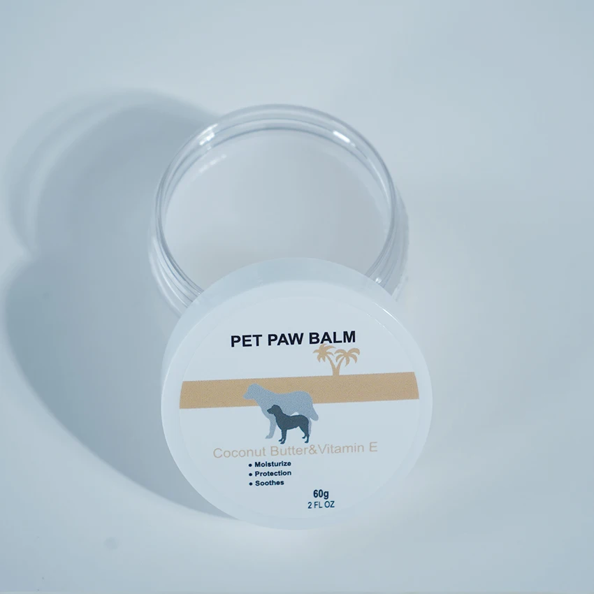 OEM natural coconut oil cat dog paw balm private label vitamin e moisturize smooth soft paw butter protection balm paw balm