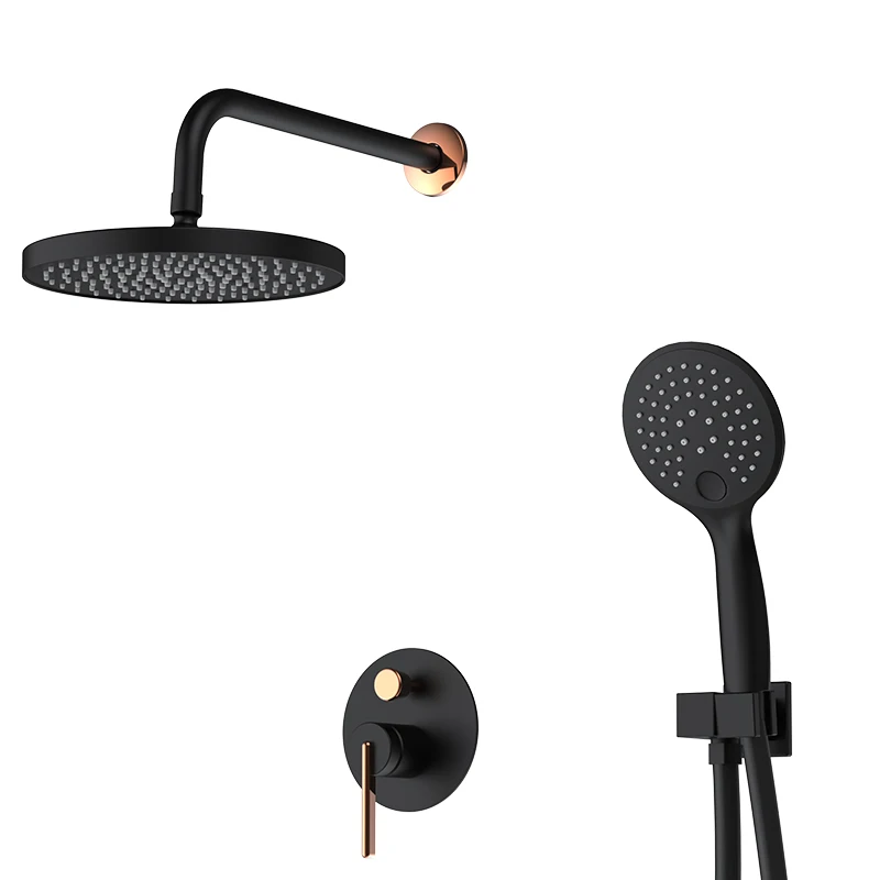 Factory Supplier Hot Sale Bathroom Wall Mounted Thermostatic Bath Rain concealed shower mixer