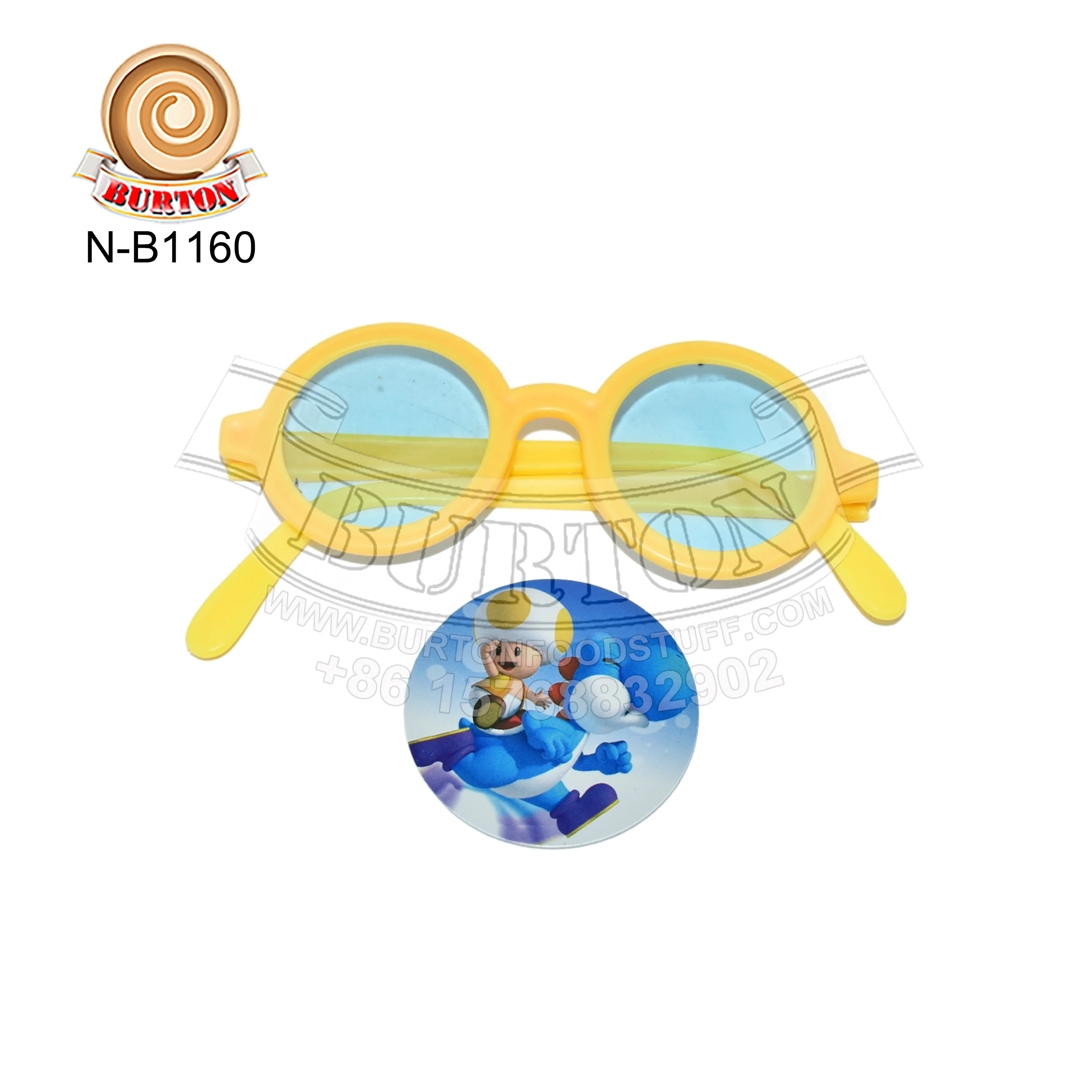 Wholesale glasses toy candy with popping candy and circle card