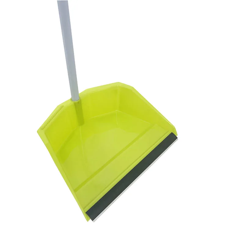 Indoor use long handle dustpan and broom cleaning brush set
