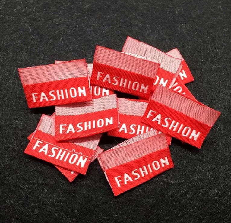 High density Custom metal garment care label printed woven label with logo
