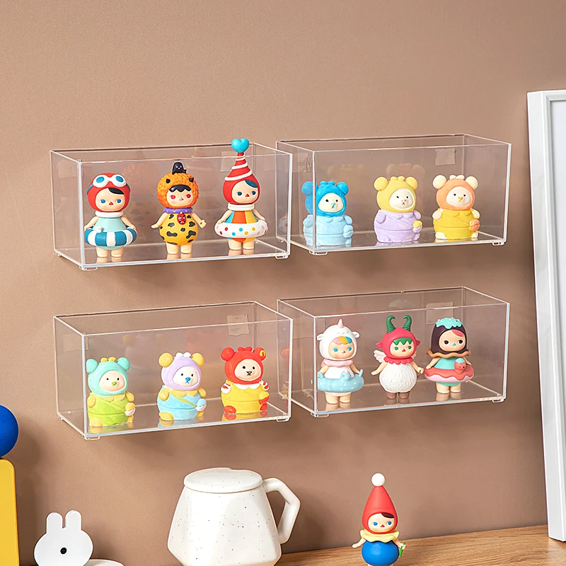 Stackable Transparent Doll Model Storage Box Home Decoration Wall Mounted Doll Display Box