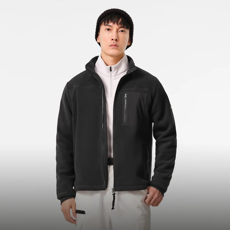 Fleece Jacket Warm Outdoor Windproof Warm Hiking Jackets New Collection Microfleece Stand Collar Mountain 371g Men Standard
