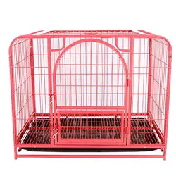 Large Stainless Steel Wooden Dog House Pet Transport Kennel Breathable Metal Mesh Dog Cage