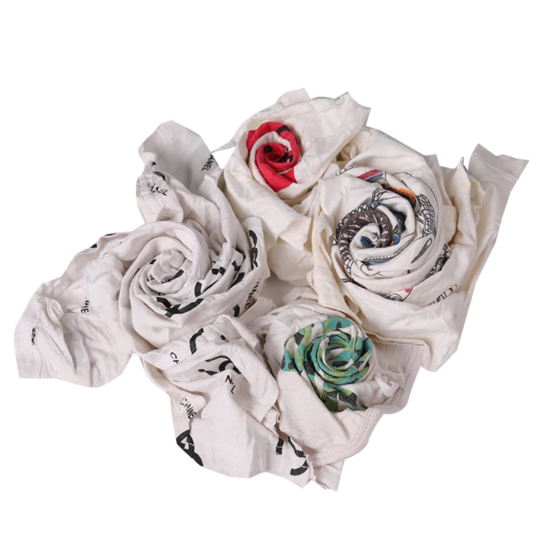 Xiamen Excellent Wholesale 100% Cotton White Printed T Shirt Rags Absorbent Rag Textile Waste Bales Cleaning Wiping Rags