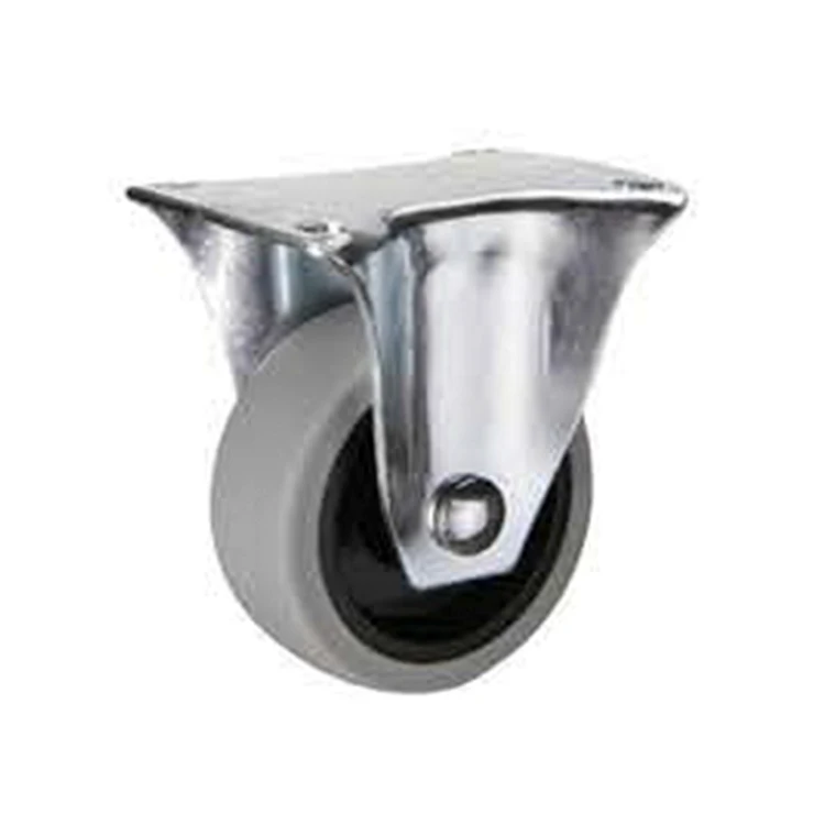 Premium quality plain bearing TPR fixed furniture casters wheel 23050TPRF 23075TPRF