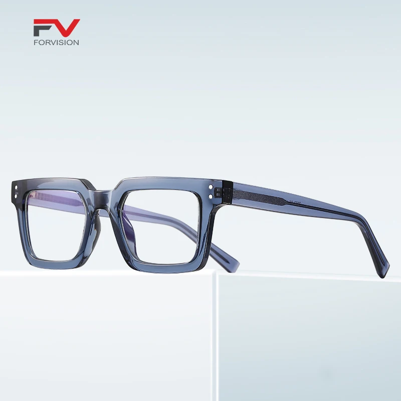 Oversized Square Blue Light Blocking Glasses Fashion Computer Eyewear with Anti Glare Eye Protection for Women and Men