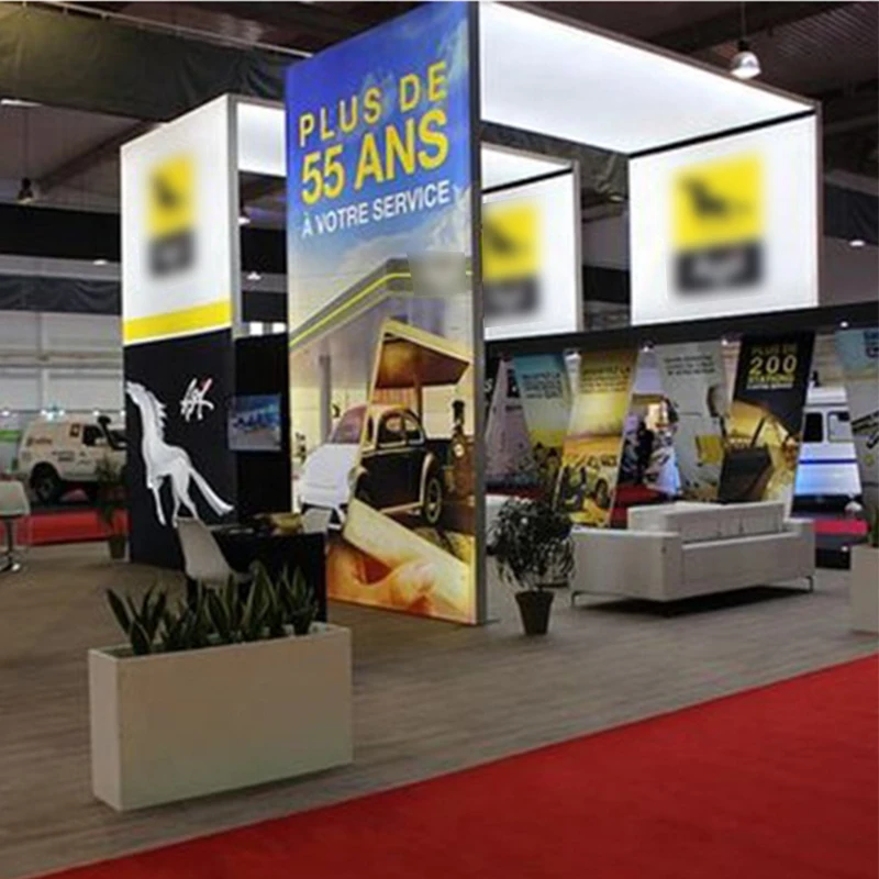 20 x 20 Trade Show Ideas Aluminium Modular Free Standing Backlit Backdrop Booth Stand For Exhibition Events