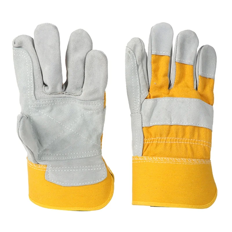 Breathable Cutting Construction Leather Gloves Leather Work Gloves weld Cow Grain Truck Driver hand Gloves