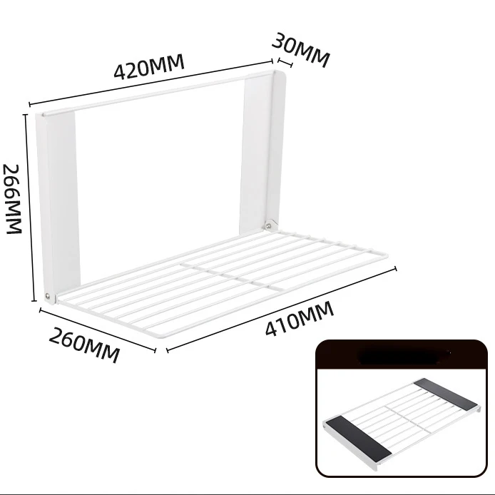Magnet Rack Mount on Washing Machine Fridge Durable Magnetic Folding Rack