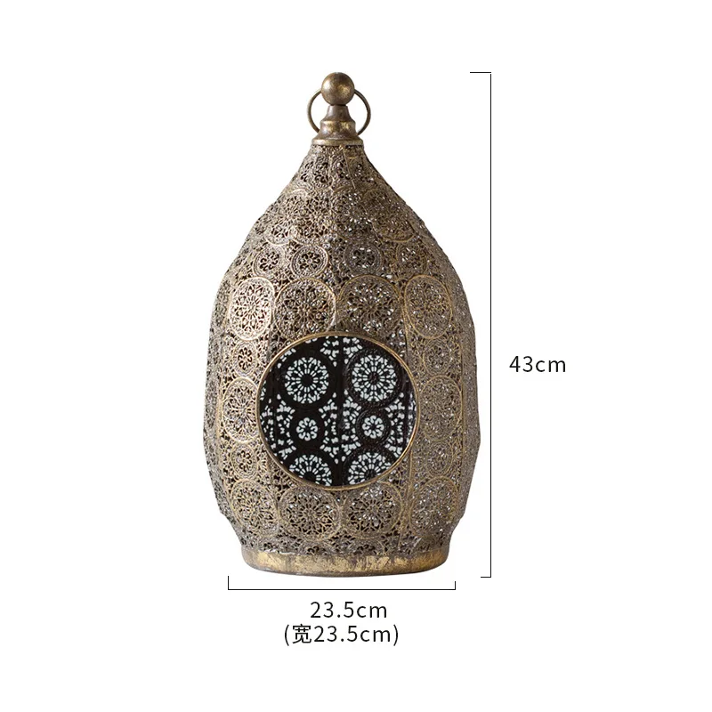 Antique Bohemian Hollow Luxury Candle Holder Wedding Decorative Candlelight Candle Sticks Holder Vintage Brass Candle Holder