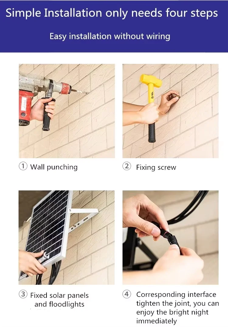 Floodlight Projector Outdoor Street Lamp Led Solar Flood Light 100W 200W 300W 400W 500W 1000W 2000W