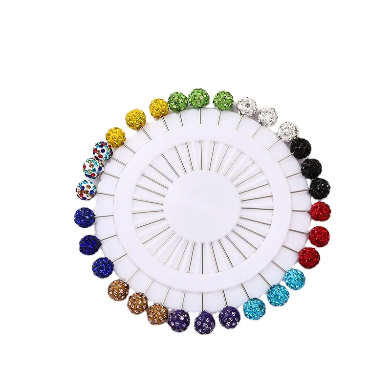 100Pcs Crystal Acrylic Diamond Head Pins 8*54mm Big Size Sewing Corsages Flower Pins Long Floral Diamond Wedding Gifts Parties