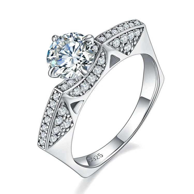 Classic custom cubic zirconia wedding ring jewelry diamond engagement ring women
