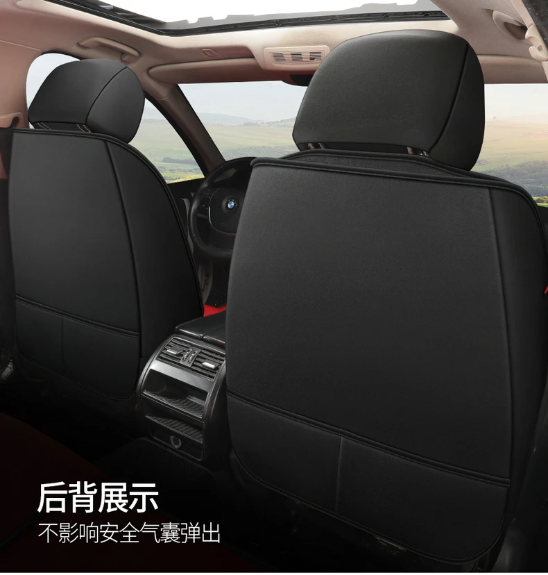 Polyester Car Seat Covers Faux Leatherette Automotive Vehicle Cushion Cover for 5 Passenger Cars & SUV Universal Fit Set