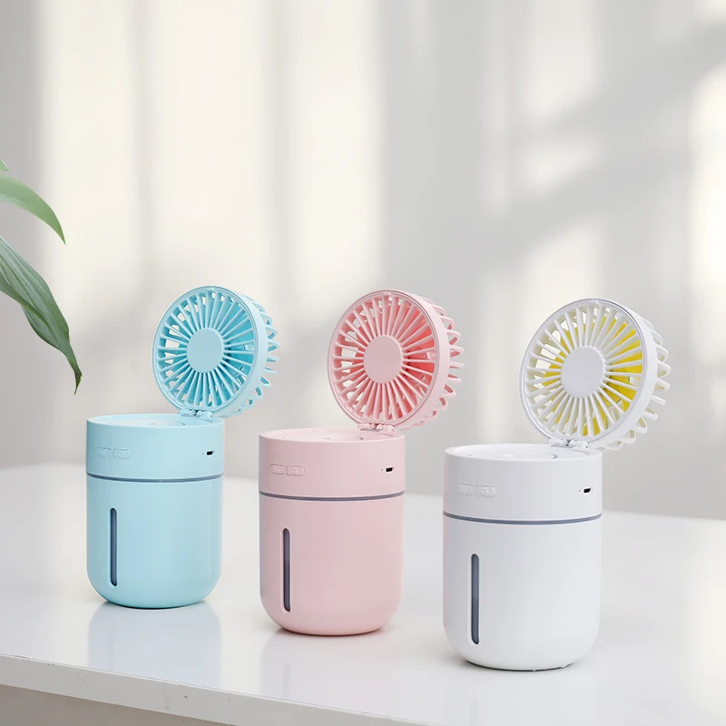 2000 mAh air cool mist humidifier fan portable mini cooling water spray fan for office