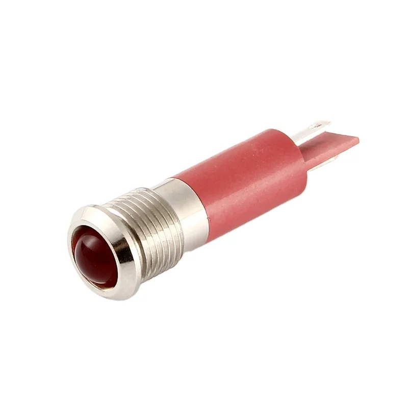 12mm diameter long life 12v metal LED indicator light with blue lamp bead color