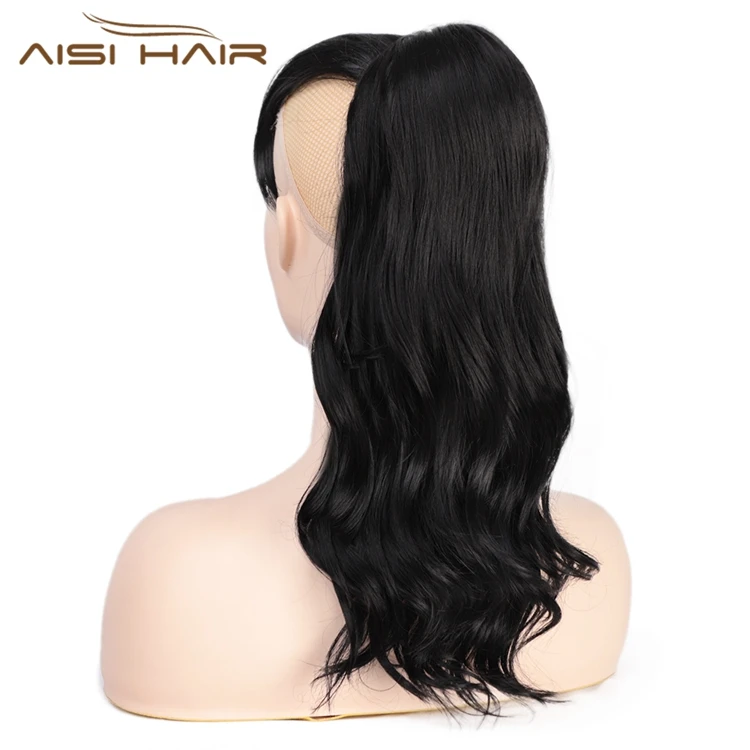  Aisi Hair длинный большой завиток конский хвост с челкой на зажиме синтетические удлинители волос для конского хвоста накладные