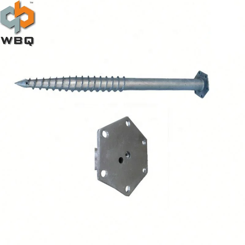Prefab house, fence, wooden deck pole anchor ground screw pile