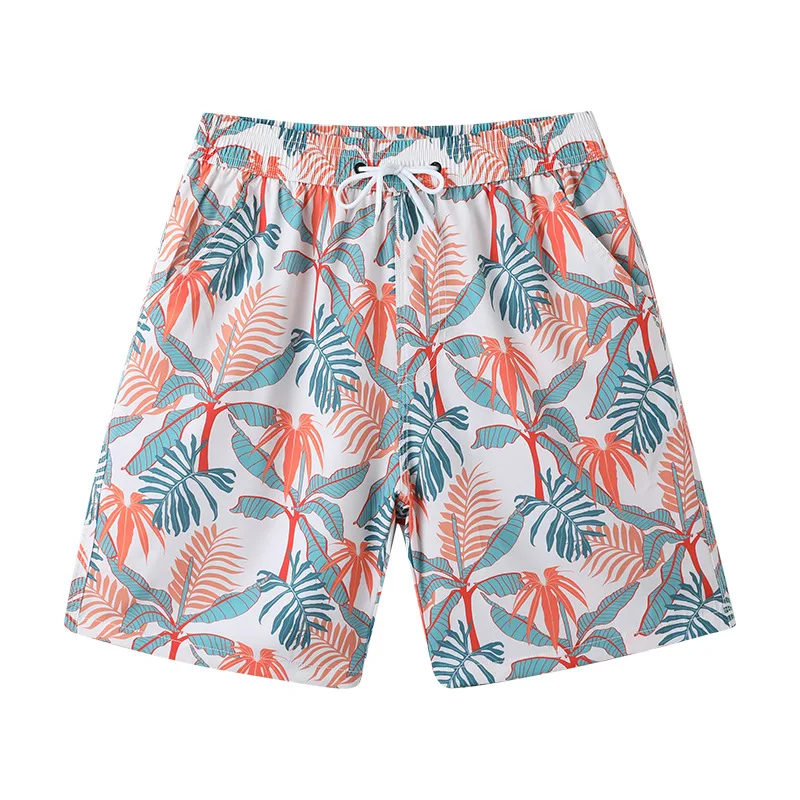 wholesale 100% polyester mesh sublimation Hawaiian breathable quick dry drawstring summer men swim shorts