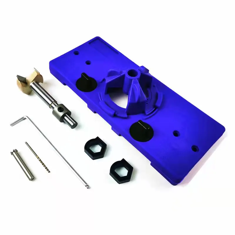 35mm hinge boring hole drill guide  concealed Door hinge jig  Drill Guide Set Door Boring Hole Template Bit