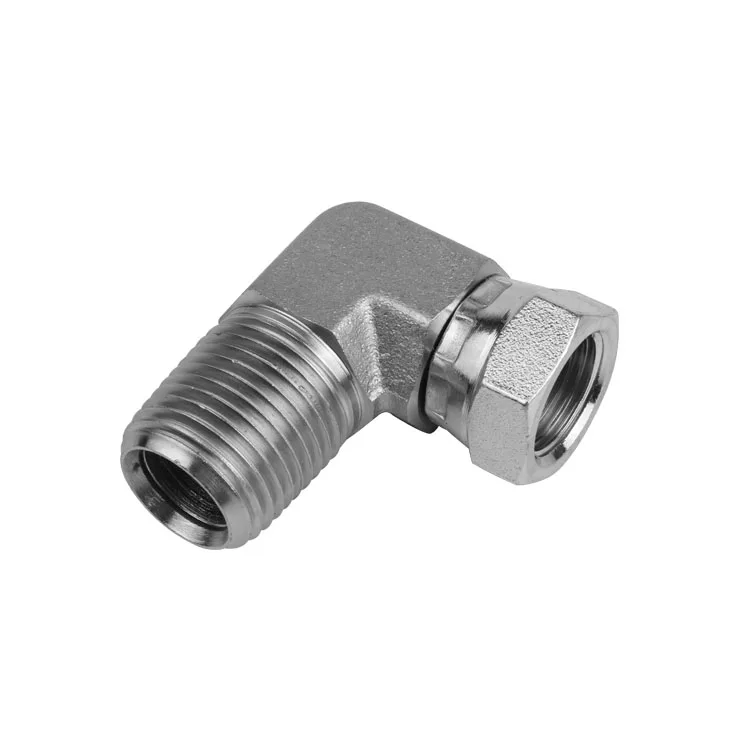 SAE 140230 Carbon Steel Male Pipe to Female Pipe Swivel 90 Elbow Adapter Hydraulic Hose Swivel Fitting
