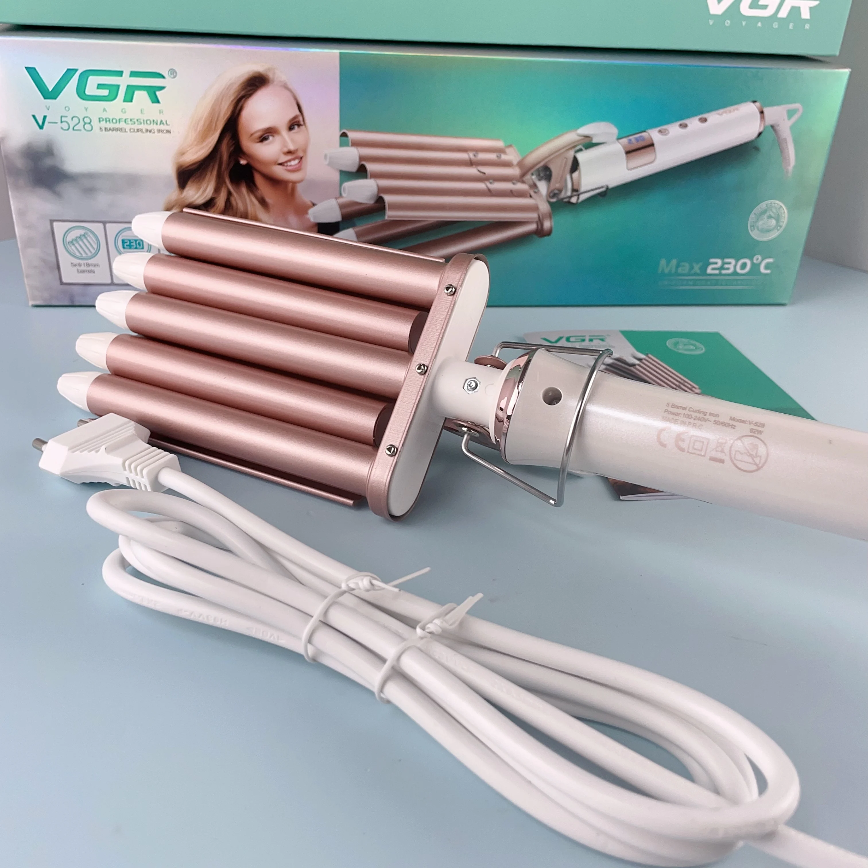 Vgr V-528 Professional Hair Curling Iron Electric Ceramic Coating Automatic Hair Curler Rotating