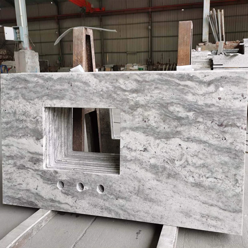 OEM Granito Colonial White Natural Stone India 10-15days Hotel River Granite Slabs for Kitchen Countertops and Tanble Tops