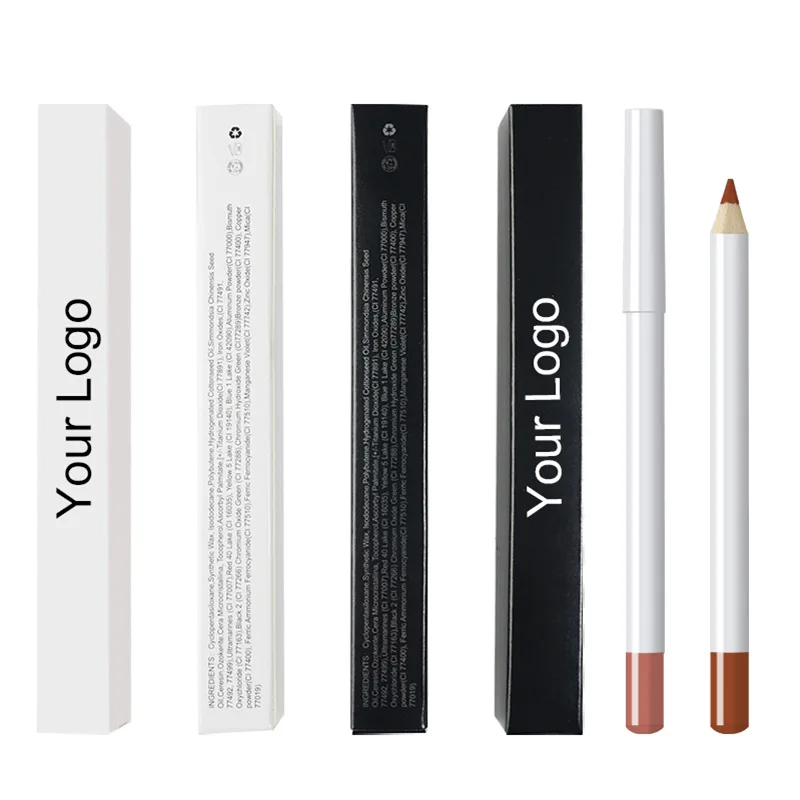 Wholesale oem creamy vegan velvet matte lip liner private label white lip liner pencil