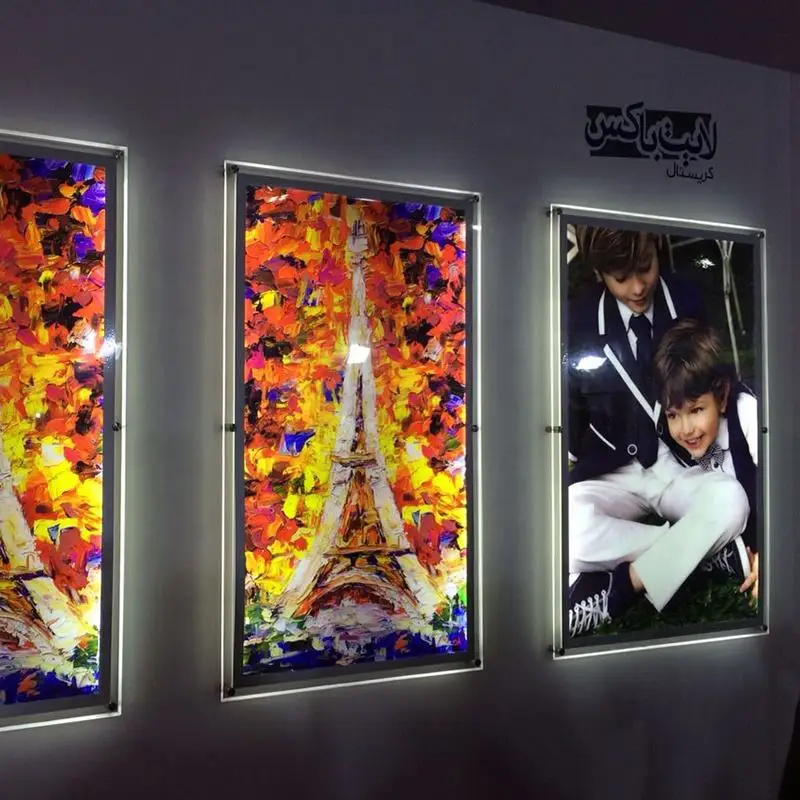 wholesale Illuminated Light Box Acrylic Crystal Light Box Slim Poster Lightbox