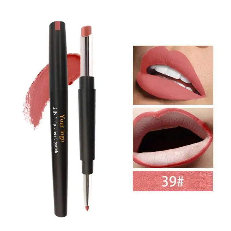 
OEM/ODM Free Sample Makeup Private Label Wholesale Lip Tint Matte Mineral Brown Waterproof Lipstick Vegan Lip Liner Pencil Priva 