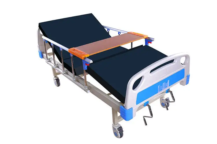 High Quality ABS Luxury Medical Patient Nursing Bed 2 Function ICU Hospital Bed with Mattress