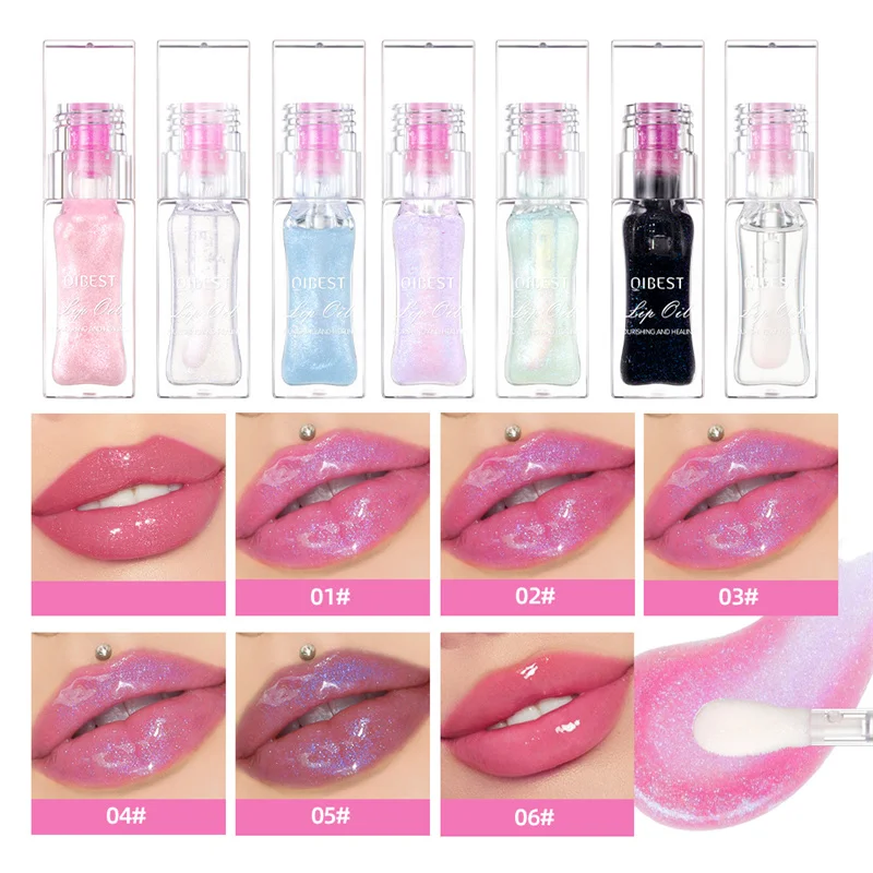 Color Changing Lip Gloss Clear Glassy Oil Natural Moisturizing Balm Reduce Lip Lines Jelly Plump Lips Care