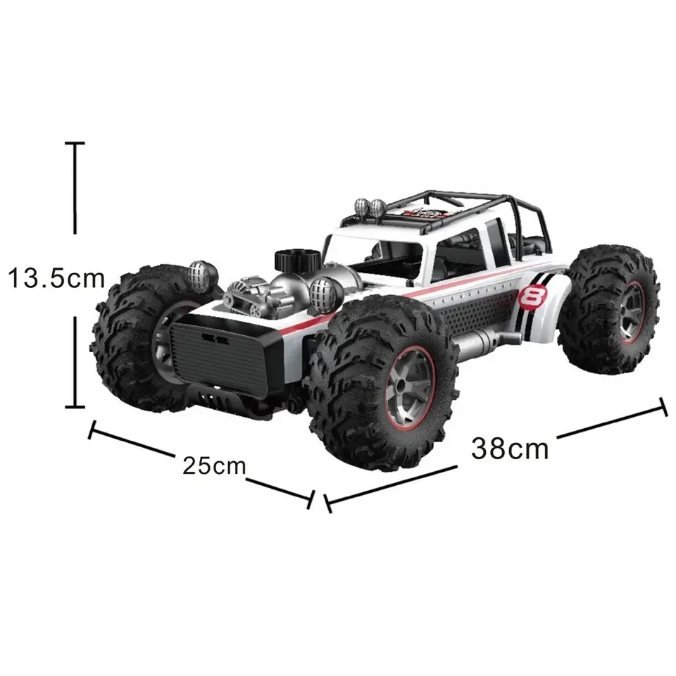 Radio Control Toys for Children High Speed RC Car with USB Cable 1:10 Scale 2.4GHz 4WD Spraying Remote Control Car Toys