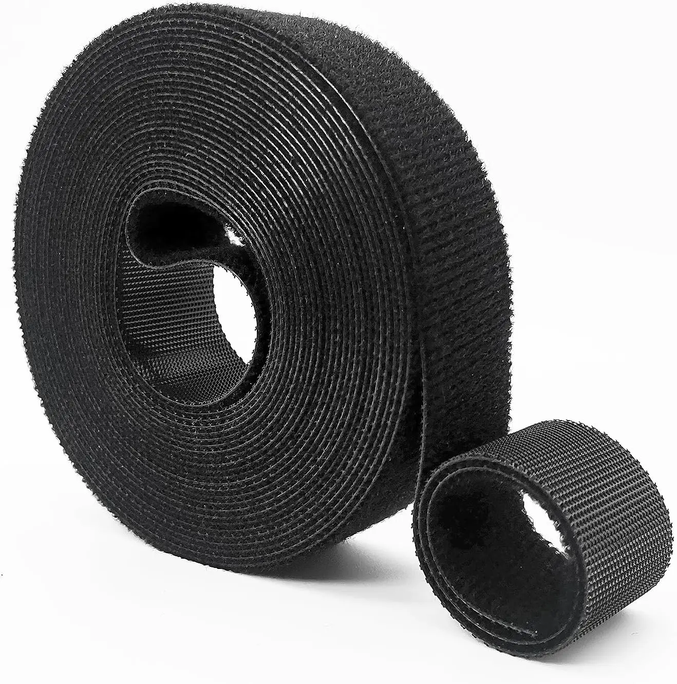 High Quality Heavy Duty Flame Retardant Hook Loop Fireproof Tape Nylon Hook Black Opp Bag Provide 7 Size Hook and Tape Strap