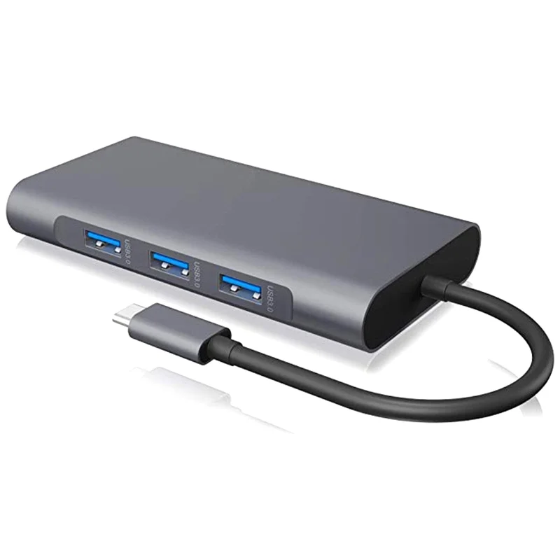 High-speed Transmission Type C Docking Station Type-c To HD-MI/USB3.0/RJ45/SD/TF/PD USB C Hub