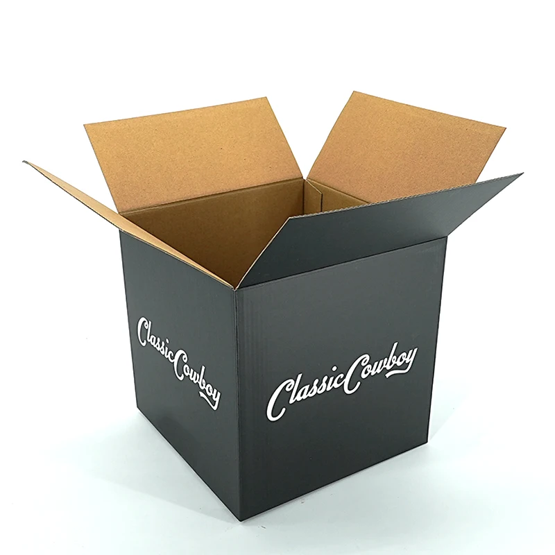 Forests Custom  Black Matte Packing Carton Shipping box for Clothing Bodywash